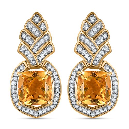 Citrin und Zirkon Ohrringe - 8,97 ct. image number 0
