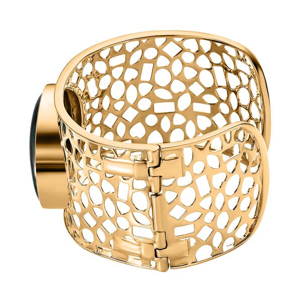 Malachit Armreif, ca. 19 cm, vergoldet, ca. 96.39 ct image number 4