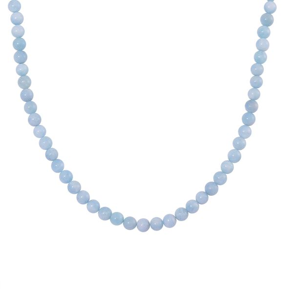 Aquamarin Perlen-Halskette, 50+5 cm - 170 ct. image number 0
