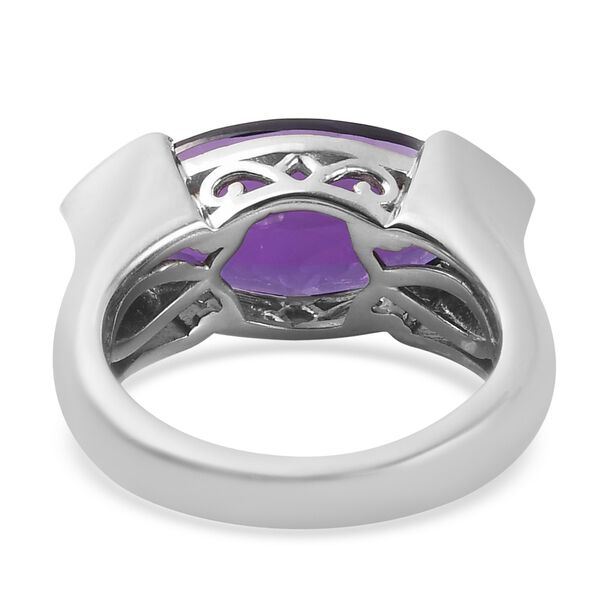 Marokkanischer Amethyst Ring 925 Silber Platin-Überzug image number 6