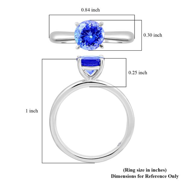 RHAPSODY AAAA Tansanit und VS Diamant Ring in 950 Platin - 1,45 ct. image number 5