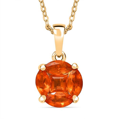 D'Joy AA Salamanca Feueropal Schmuckset ca. 50 cm 925 Silber 750 Gelb Vergoldet ca. 0,48 ct. image number 0