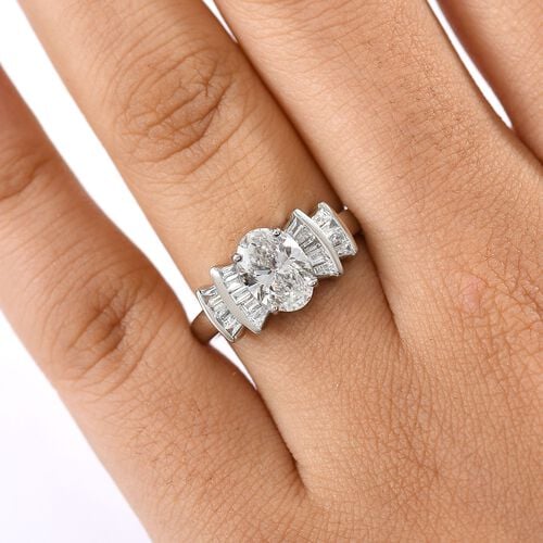 Lab Grown Diamant VS Ring 950 Platin (Größe 18.00) ca. 1,96 ct image number 3