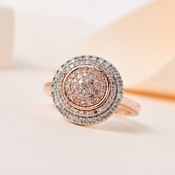 Rosa und weißer Diamant-Ring - 0,50 ct. image number 2