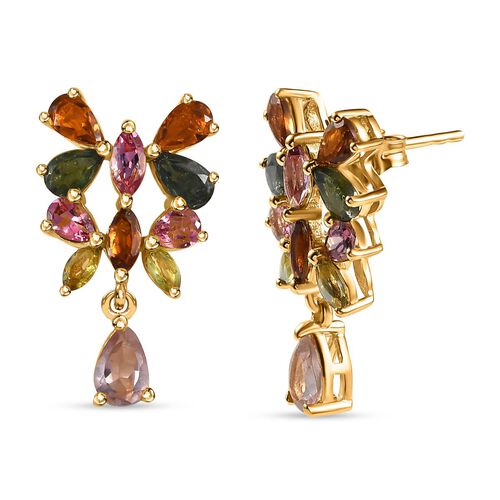 GP Italian Garden Kollektion - mehrfarbige Turmalin und blaue Saphir-Ohrringe - 4,02 ct. image number 0