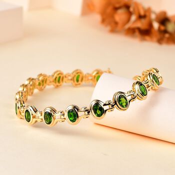 Nat&uuml;rliches Chromdiopsid und Zirkon-Armband