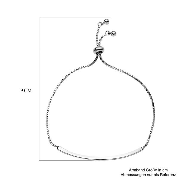 Weißes Zirkonia Bolo-Armband, ca. 15-23 cm, reines Messing ca. 2,00 ct image number 5
