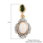 Natürlicher Äthiopischer Opal und Natürlicher Chromdiopsid Ohrhänger 925 Silber vergoldet ca. 1,92 ct  image number 4