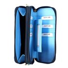 SUKRITI - RFID-geschütztes 100% Echtleder handgemaltes Crossbody-Tasche, 20x9 cm, blau image number 5