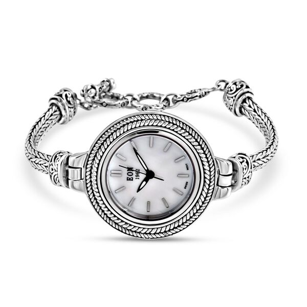 Royal Bali Kollektion- Tulang Naga-Uhr in Silber, 19 cm, 29,79g