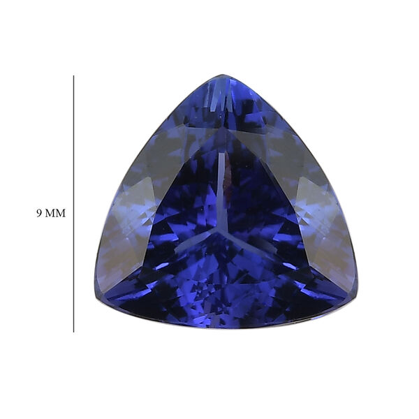 AAAA Tansanit Edelstein, Trillionschliff, 9mm, ca. 2.82 ct image number 4