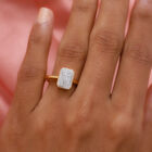 Diamant Cluster Ring 925 Silber Gelbgold Vermeil image number 2
