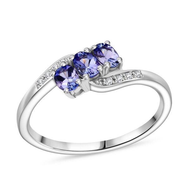 Tansanit und Zirkon Ring - 0,56 ct. image number 3