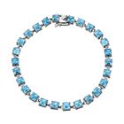 AAA Blaues Zirkon Armband, ca. 18 cm 925 Silber rhodiniert ca. 18.80 ct