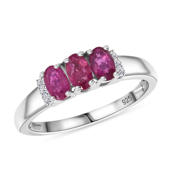 D’Joy Afrikanischer Rubin und Zirkon Ring - 1 ct. image number 4