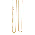 Singapurkette, 925 Silber 750 Gelb Vergoldet, ca. 45 cm + 5 cm Extender, ca. 2,16g