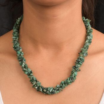 Socoto Smaragd Halskette ca. 50 cm 925 Silber rhodiniert ca. 330.00 ct