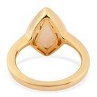 Natürlicher Äthiopischer Opal Solitär Ring 925 Silber Gelbgold Vermeil image number 5