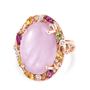 EverTrue Kunzit, Citrin, Rhodolith Granat, Peridot und Zirkon Ring - 16,30 ct.