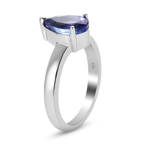 Tansanit Solit&auml;r Ring 925 Silber Platin-&Uuml;berzug image number 5