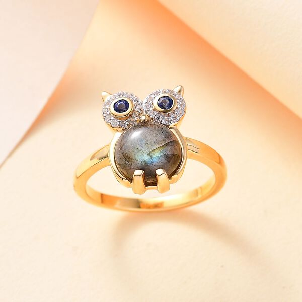 GP Trionfo Kollection- Labradorit, Kyanit, Zirkon und Kanchanaburi blauer Saphir-Ring - 4,88 ct. image number 2