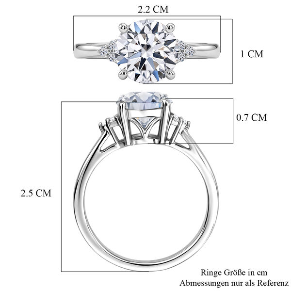 EXKLUSIVES ANGEBOT LUXURIANT DIAMOND - Lab Grown Diamant 100 Facetten-GH Ring 925 Silber Rhodiniert (Gr&ouml;&szlig;e 18.00) ca. 2.08 ct image number 6