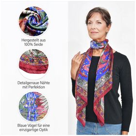 Schal aus Seide, dunkelrot