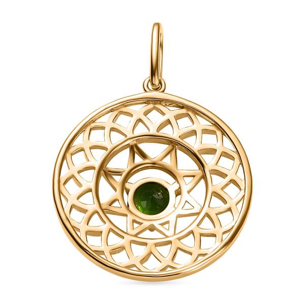 Nat&uuml;rlicher Chromdiopsid Anh&auml;nger, 925 Silber vergoldet, ca. 0.51 ct. image number 4