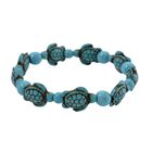 Blau rekonstituierter Howlith Armband, Flexibles, ca. 75,00 ct.