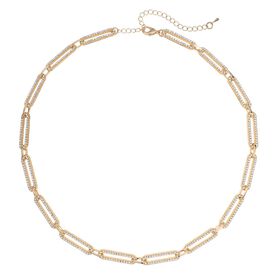 Weiße Kristall-Halskette, 45 cm - 12,50 ct.
