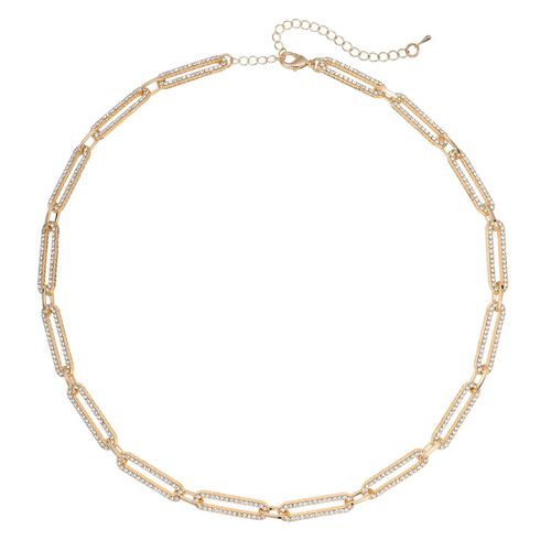 Weiße Kristall-Halskette, 45 cm - 12,50 ct. image number 0