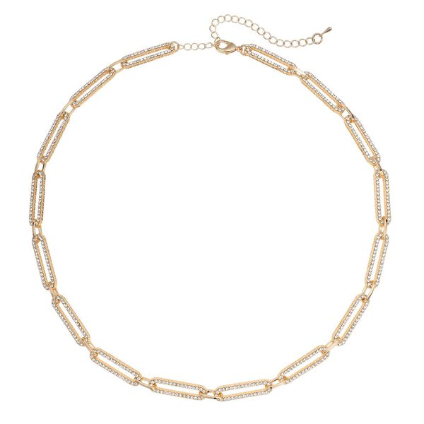 Weiße Kristall-Halskette, 45 cm - 12,50 ct. image number 0