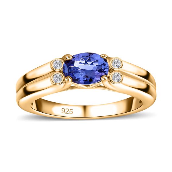 AA Tansanit und Zirkon Ring - 0,85 ct. image number 3