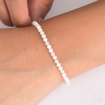 D'Joy wei&szlig;es Mondstein 19+5cm Armband - 12 ct.