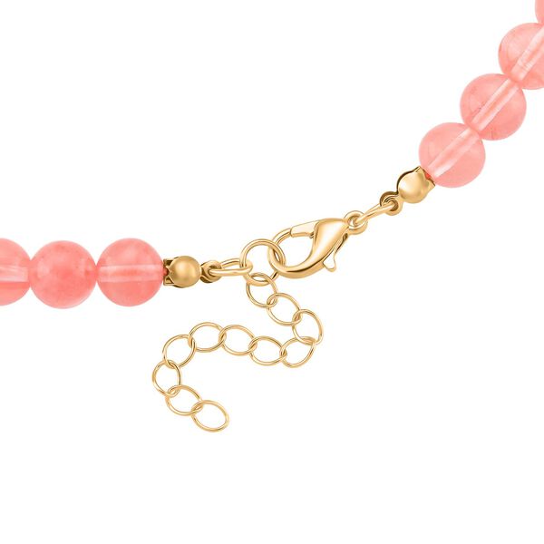 Kirsche Quarz Halskette, ca. 45 cm + 5 cm extender, vergoldet ca. 230.00 ct image number 5