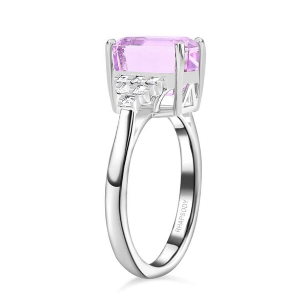 Rhapsody AAAA Patroke Kunzit, Wei&szlig;er Diamant Ring 950 Platin (Gr&ouml;&szlig;e 17.00) ca. 4,85 ct image number 3