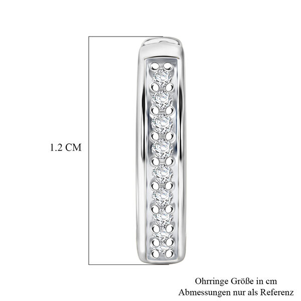 Moissanit Ohrringe 925 Silber Rhodiniert ca. 0.18 ct image number 4