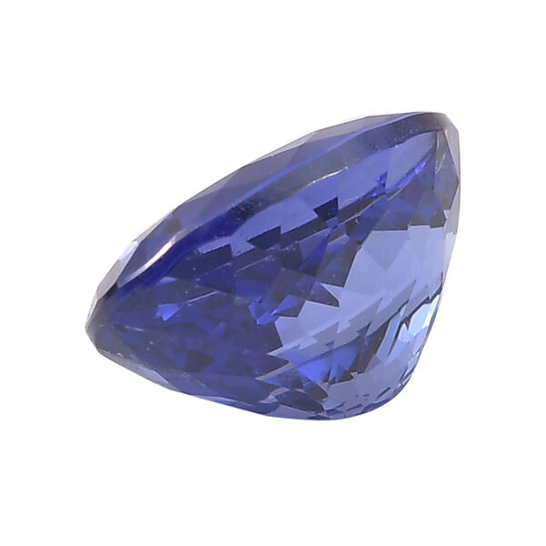 AAAA Tansanit ungefasster Edelstein, Oval- und Facettenschliff - 1,36 ct. image number 2