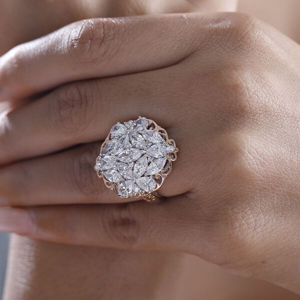 J Francis gefertigt mit SWAROVSKI Zirkonia Ring 925 Silber (Gr&ouml;&szlig;e 18.00) image number 2