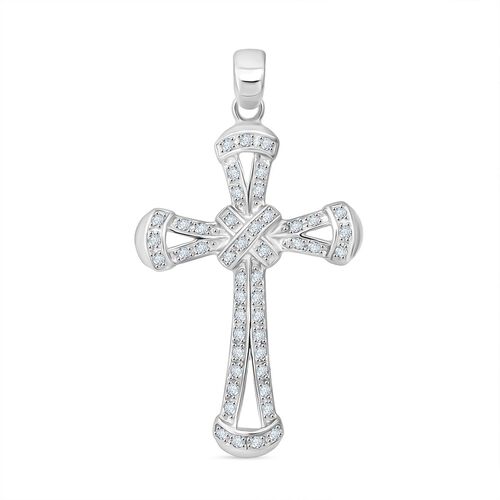 Lustro Stella Weißer Zirkonia Anhänger 925 Silber rhodiniert image number 0