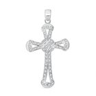 Lustro Stella Weißer Zirkonia Anhänger 925 Silber rhodiniert