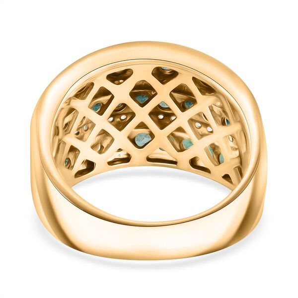 Smaragd und Zirkon Ring - 1,72 ct. image number 4