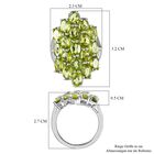 Natürlicher Peridot Ring, 925 Silber platiniert (Größe 17.00), ca. 7,40 ct image number 6