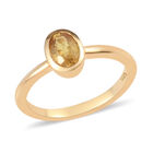 Gelber Saphir Solitär-Ring, 925 Silber vergoldet, 0,61 ct. image number 3