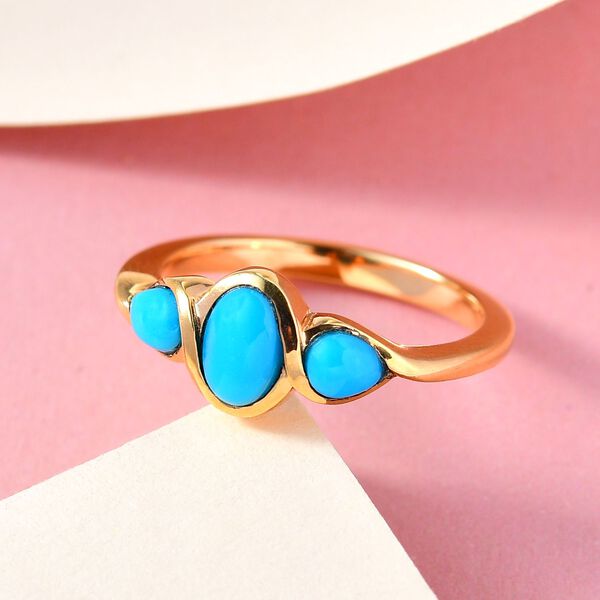 Amerikanischer, nat&uuml;rlicher Sleeping Beauty T&uuml;rkis-Ring - 0,79 ct. image number 2