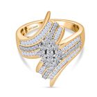 LUXURIANT DIAMOND - Lab Grown Diamant SI-GH SGL zertifiziert Ring 925 Silber 750 Gelbgold Vermeil (Größe 18.00) (10-15 Werktage Lieferzeit) ca. 1.00 ct