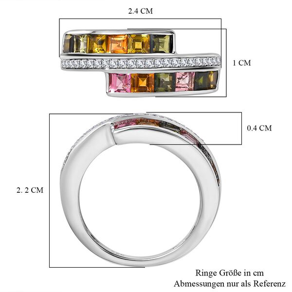 Multi-Turmalin und Zirkon Ring - 2,11 ct. image number 7