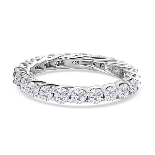 Moissanit Ring 925 Silber platiniert (Größe 18.00) ca. 1,85 ct image number 0