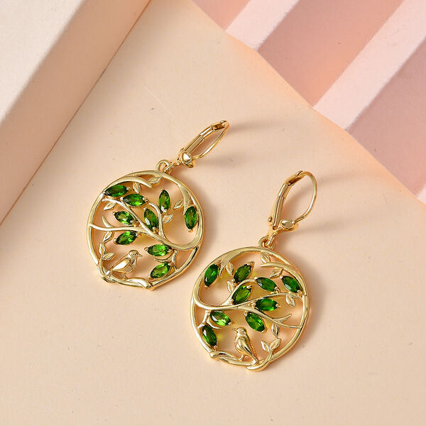 Natürliche Chromdiopsid-Ohrringe - 1,87 ct. image number 2