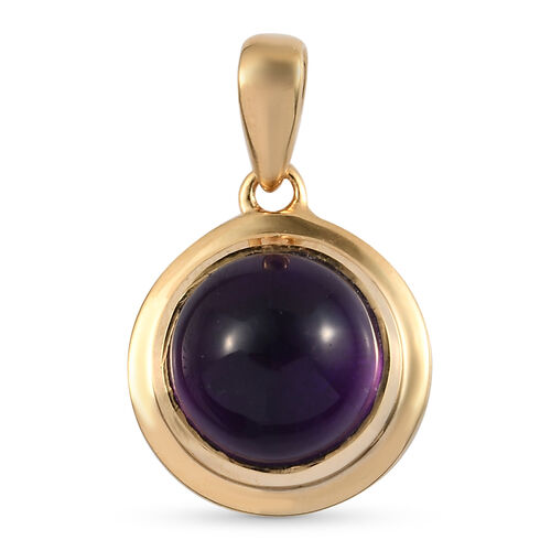 Afrikanischer Amethyst Chakra Anhänger 925 Silber vergoldet ca. 5,27 ct image number 0